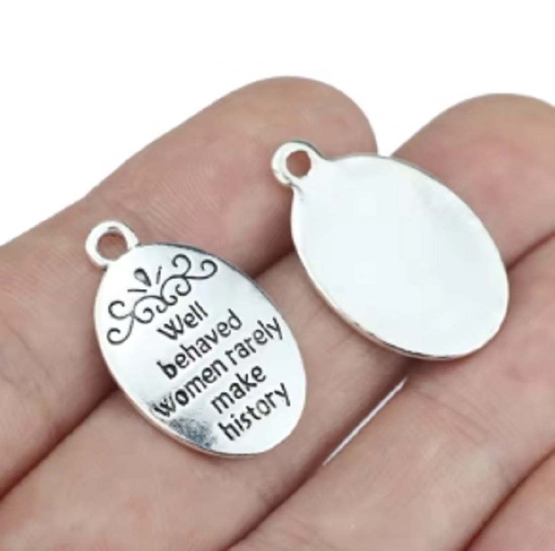 10 Pcs/Lot Oval Antique Silver - Jewelry Making History recension och pris