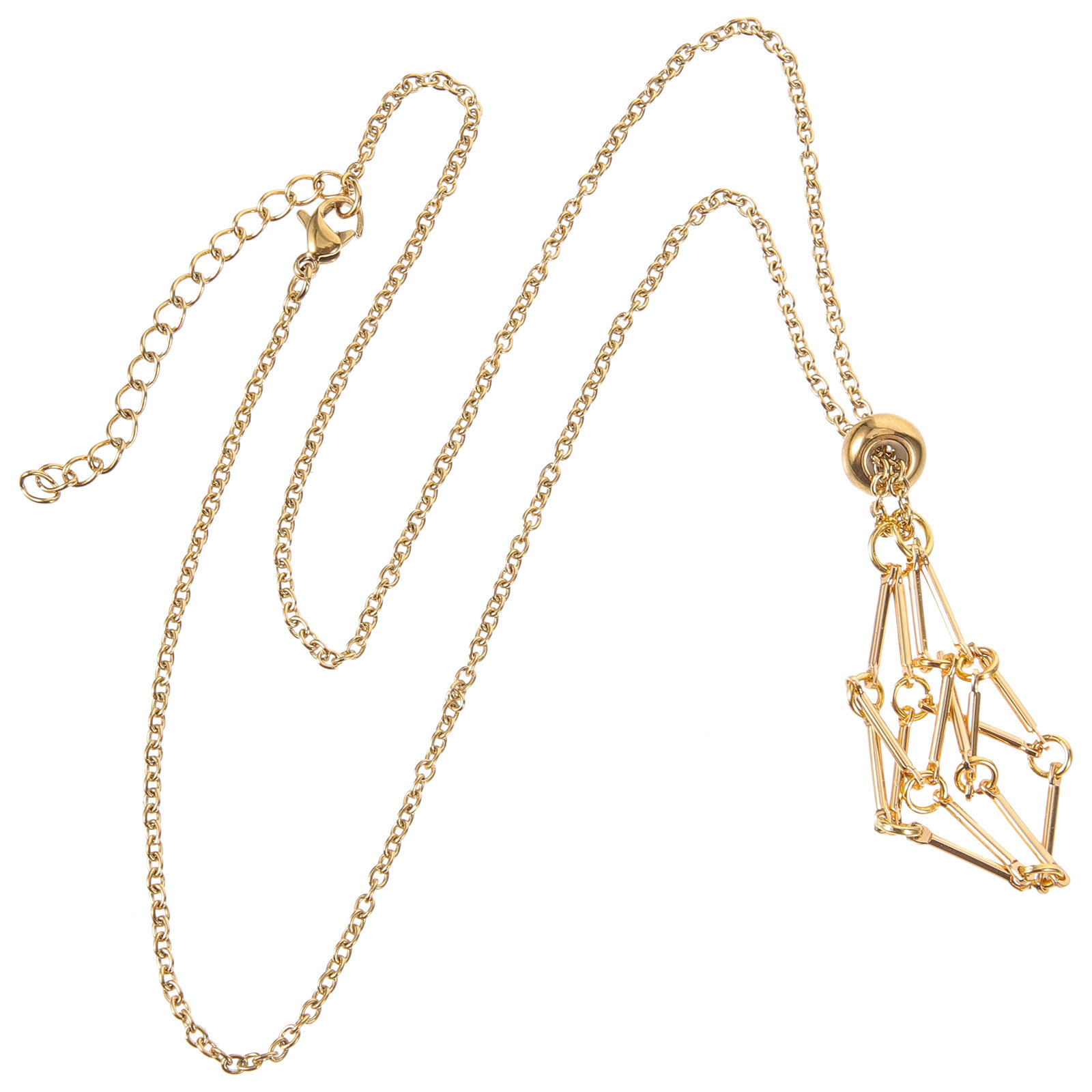 Metal Crystal Holder Necklace  - Jewelry Making Gemstones recension och pris