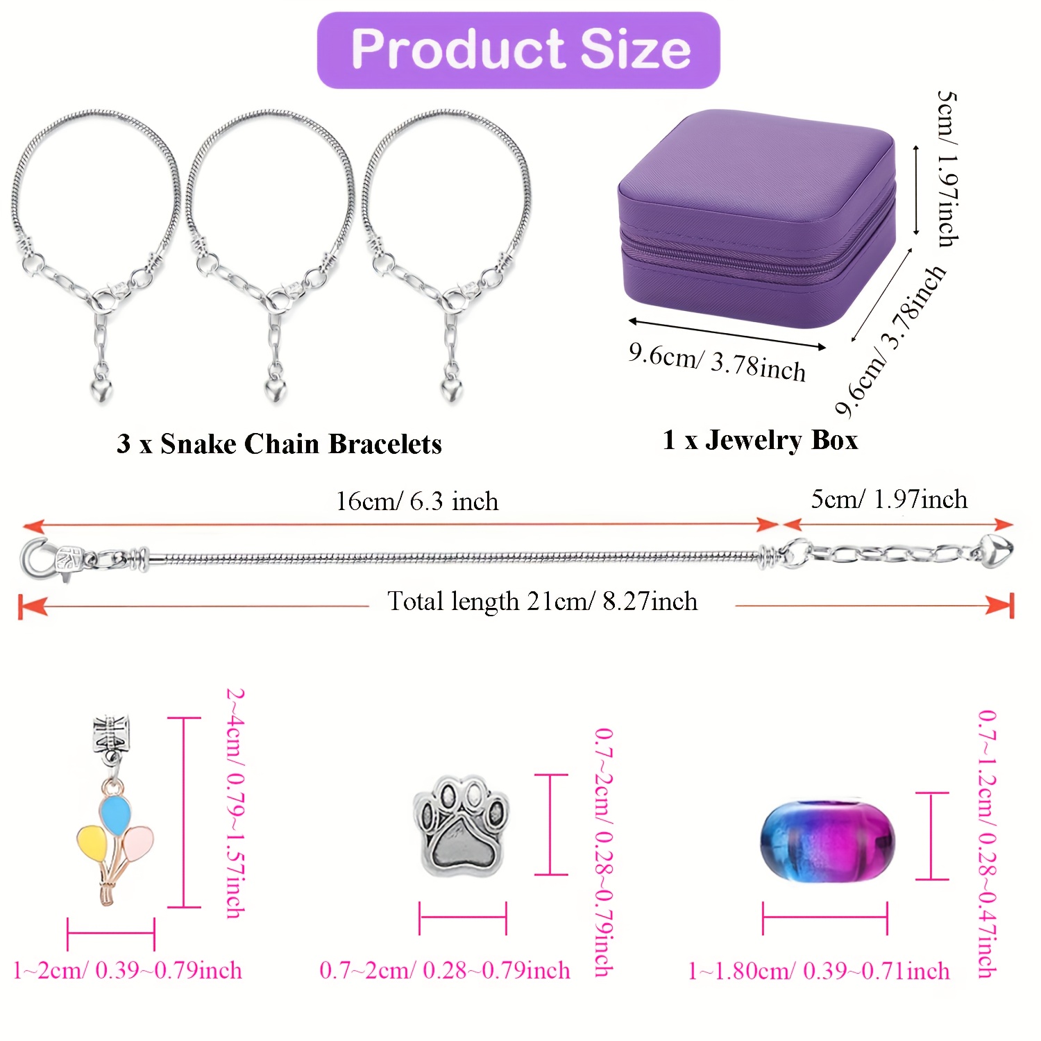 68Pcs Beading Kit with a Viole - Jewelry Making At Home recension och pris